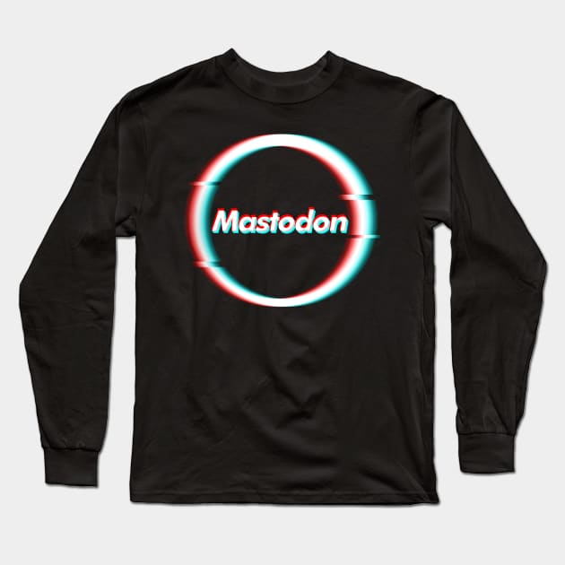 Glitch art - Mastodon Long Sleeve T-Shirt by PREMAN PENSIUN PROJECT